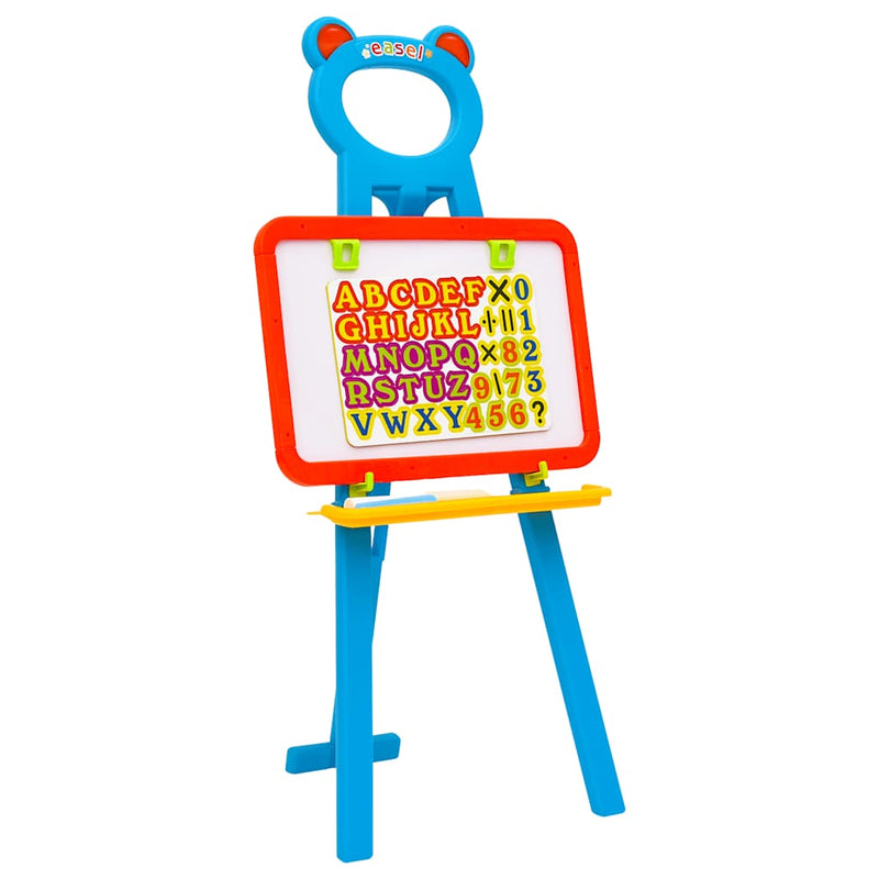 Vidaxl Fibra per bambini con lavagna e lavagna 2 in 1