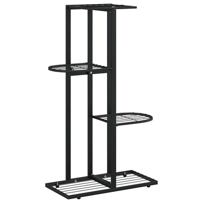 Vidaxl Flower Standard con 4 strati 43x22x76 cm di metallo nero