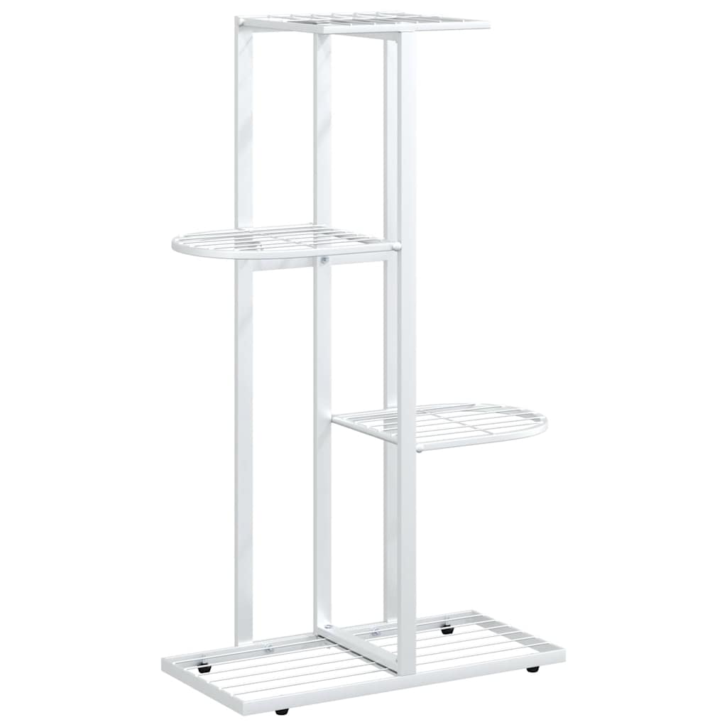 Vidaxl bloemenstandaard met 4 lagen 43x22x76 cm metaal wit