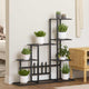 Vidaxl Flower Standard 94.5x25x88 cm de metal negro
