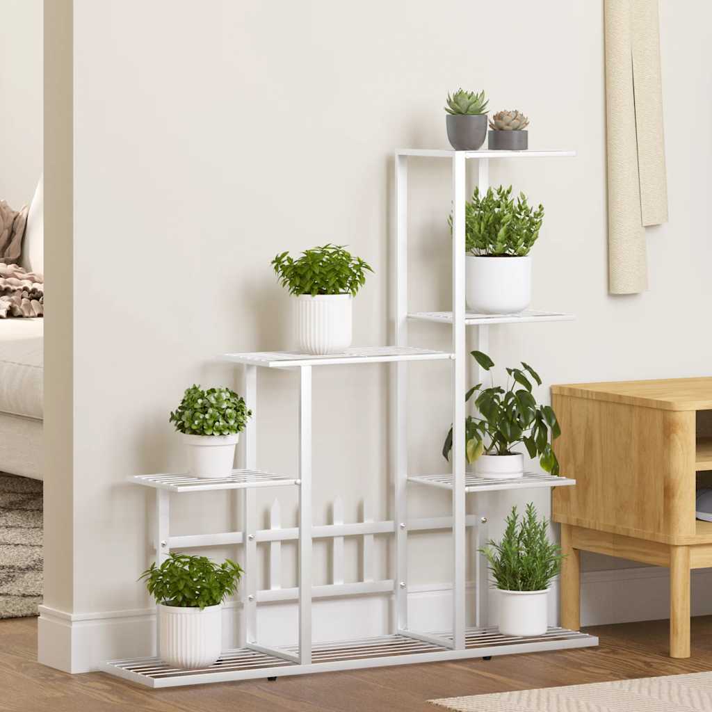 Vidaxl Flower Standard 94.5x25x88 cm metallo bianco