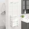 Rack per asciugamano Vidaxl 25x20x95 cm acciaio bianco