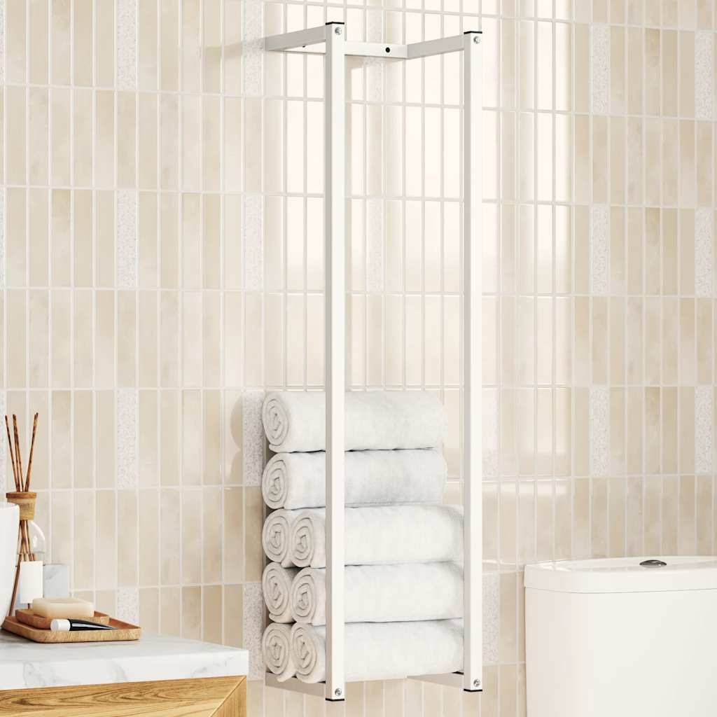 Vidaxl handdoekenrek 25x20x95 cm staal wit