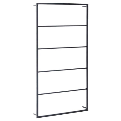 Rejilla de toallas Vidaxl 60x10x116 cm de acero negro