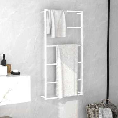 Vidaxl handdoekenrek wit 60x10x116 cm staal
