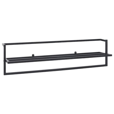 Rack per asciugamano Vidaxl 95x25x22 cm di ferro nero