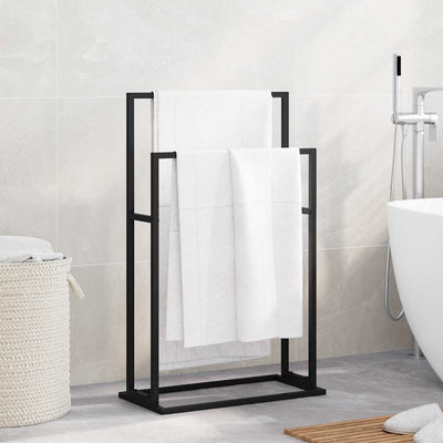 Porta asciugamano Vidaxl staccata 48x24x78,5 cm di ferro nero