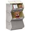 Vidaxl Set di scatole di stoccaggio a 4 pezzi Fabric grigio