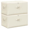 Cajas de almacenamiento de Vidaxl 2 PCS 43x34x23 CM CREM CRAM -COLADOR