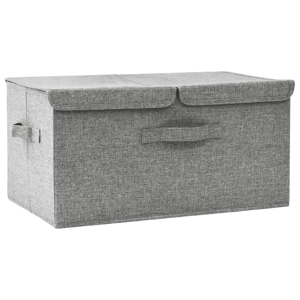 Caja de almacenamiento de Vidaxl 50x30x25 cm de tela gris