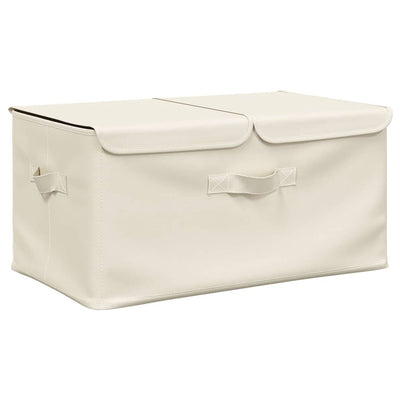 Casella di archiviazione Vidaxl 50x30x25 cm Crema in tessuto