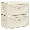 Cajas de almacenamiento de Vidaxl 2 PCS 50X30X25 CM CM CRAME COLORED