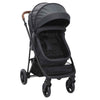 Vidaxl kinderwagen 2-in-1 staal antracietkleurig en zwart