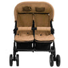 Cochecito VidaXL Twin Acero Taupe