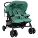 Cochecito VidaXL Twin Verde Acero