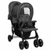 Vidaxl Twin Children Tandem Steel Grey Dark Gray