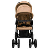 vidaXL Passeggino Gemellare Tandem Acciaio Tortora