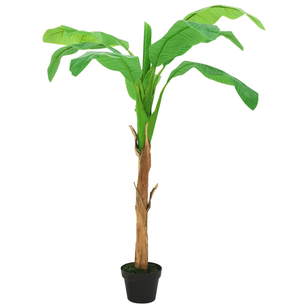 Vidaxl Árbol artificial con maceta de plátano de 180 cm verde
