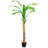 Vidaxl Árbol artificial con maceta de plátano de 180 cm verde