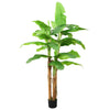 Vidaxl Árbol artificial con maceta de plátano de 300 cm verde
