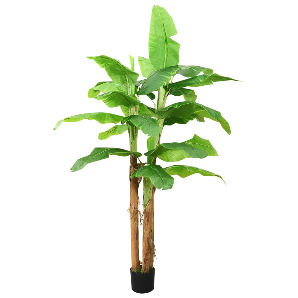 Vidaxl Árbol artificial con maceta de plátano de 300 cm verde