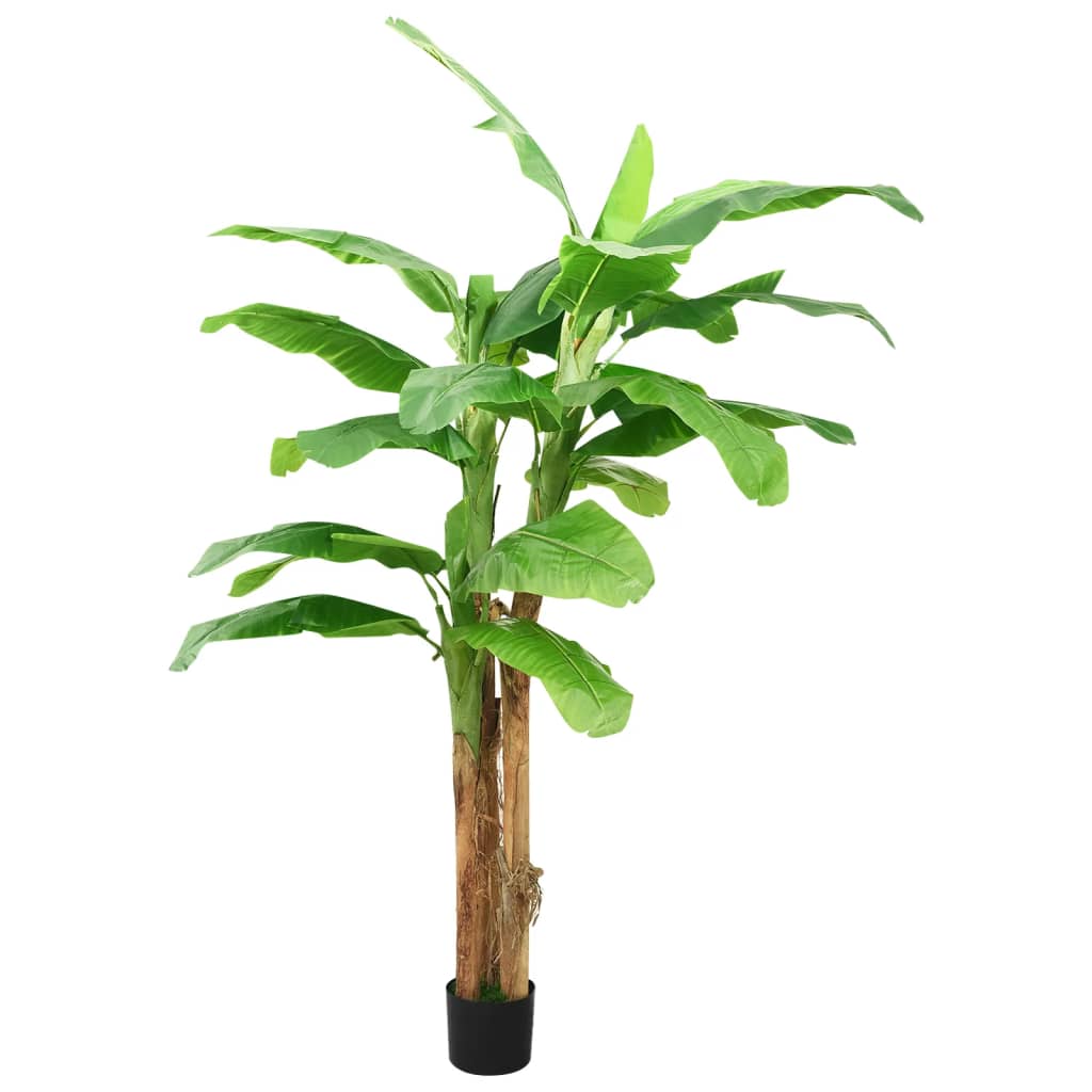 Vidaxl Árbol artificial con maceta de plátano de 300 cm verde