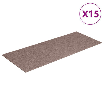 Vidaxl 15 esteras de pedal de Vidaxl autoadhesivo rectangular 60x25 cm marrón claro