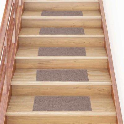 Vidaxl 15 esteras de pedal de Vidaxl autoadhesivo rectangular 60x25 cm marrón claro