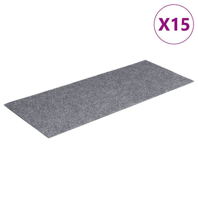 Vidaxl 15 esteras de pedal de Vidaxl autoadhesivo rectangular 60x25 cm gris claro