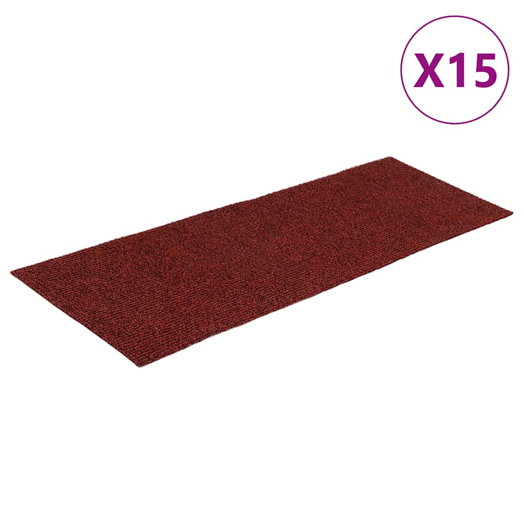 VIDAXL 15 PEDALA PEDALA TATTO ADESTIVE ROSSO ROSSO ROSSO 60X25 CM