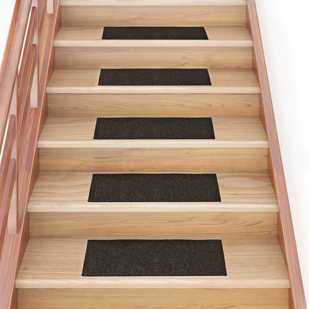 Vidaxl 15 esteras de pedal de Vidaxl autoadhesivo rectangular 60x25 cm marrón oscuro