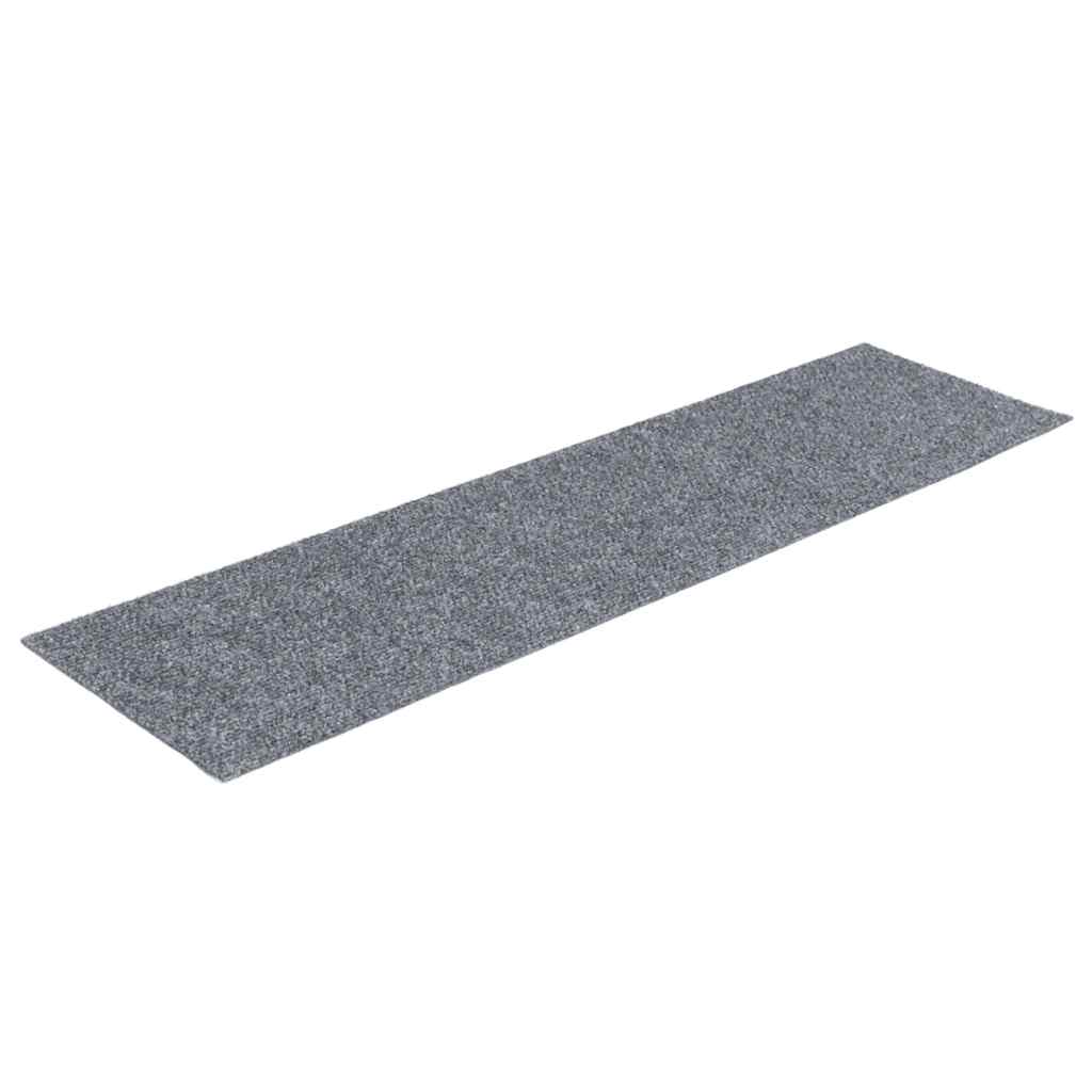 Vidaxl 15 esteras de pedal de Vidaxl autoadhesivo rectangular 76x20 cm gris claro
