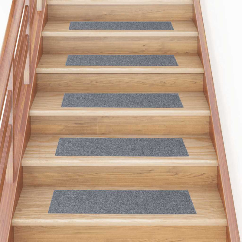 Vidaxl 15 esteras de pedal de Vidaxl autoadhesivo rectangular 76x20 cm gris claro
