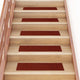 Vidaxl 15 esteras de pedal autoadhesivas rectangulares 76x20 cm rojo