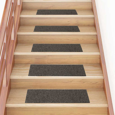 Esteras de escalera de Vidaxl autoadhesivo 15 st rectangular 76x20 cm antracita