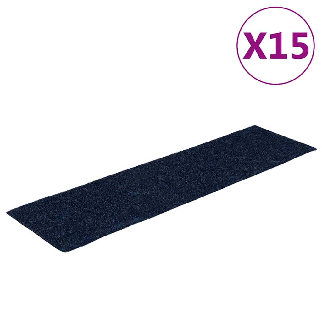 Vidaxl 15 esteras de pedal de Vidaxl autoadhesivo rectangular 76x20 cm azul
