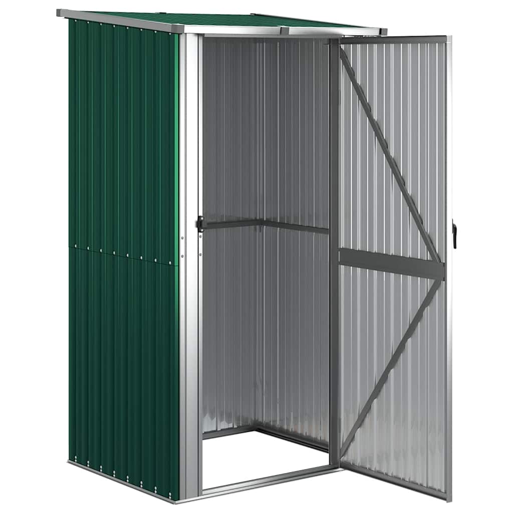 Vidaxl Garden Shed 118.5x97x209.5 cm de acero galvanizado verde