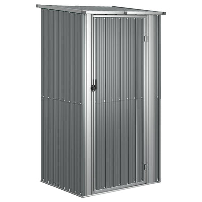Vidaxl Garden capannone 118.5x97x209.5 cm grigio in acciaio zincato