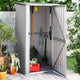 Vidaxl Garden Shed 118.5x97x209.5 cm de acero galvanizado gris