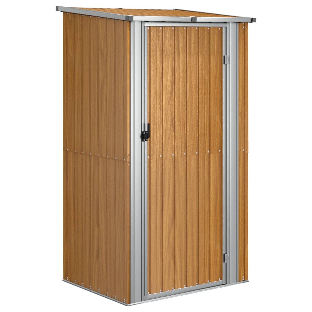 Vidaxl tuinhuis bruin 118,5x97x209,5 cm gegalvaniseerd staal