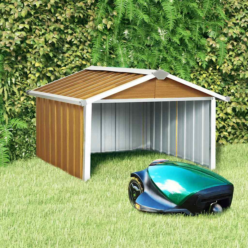 Copertura Vidaxl per tosaerba robotica 92x97x63 cm in acciaio marrone