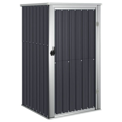VIDAXL GARDEN SHED 88x89x161 cm Antracite in acciaio zincato