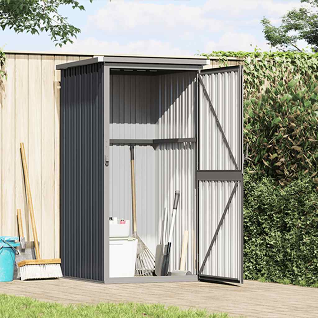 Vidaxl Garden Shed 88x89x161 cm de acero galvanizado antracita