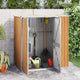 Vidaxl Garden Shed 161x89x161 cm de acero galvanizado marrón
