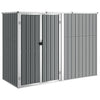 Vidaxl Garden Shed 225x89x161 cm de acero galvanizado gris