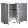 Vidaxl Garden Shed 225x89x161 cm de acero galvanizado gris