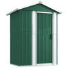 Vidaxl Garden Shed 126x97.5x177 cm de acero galvanizado verde