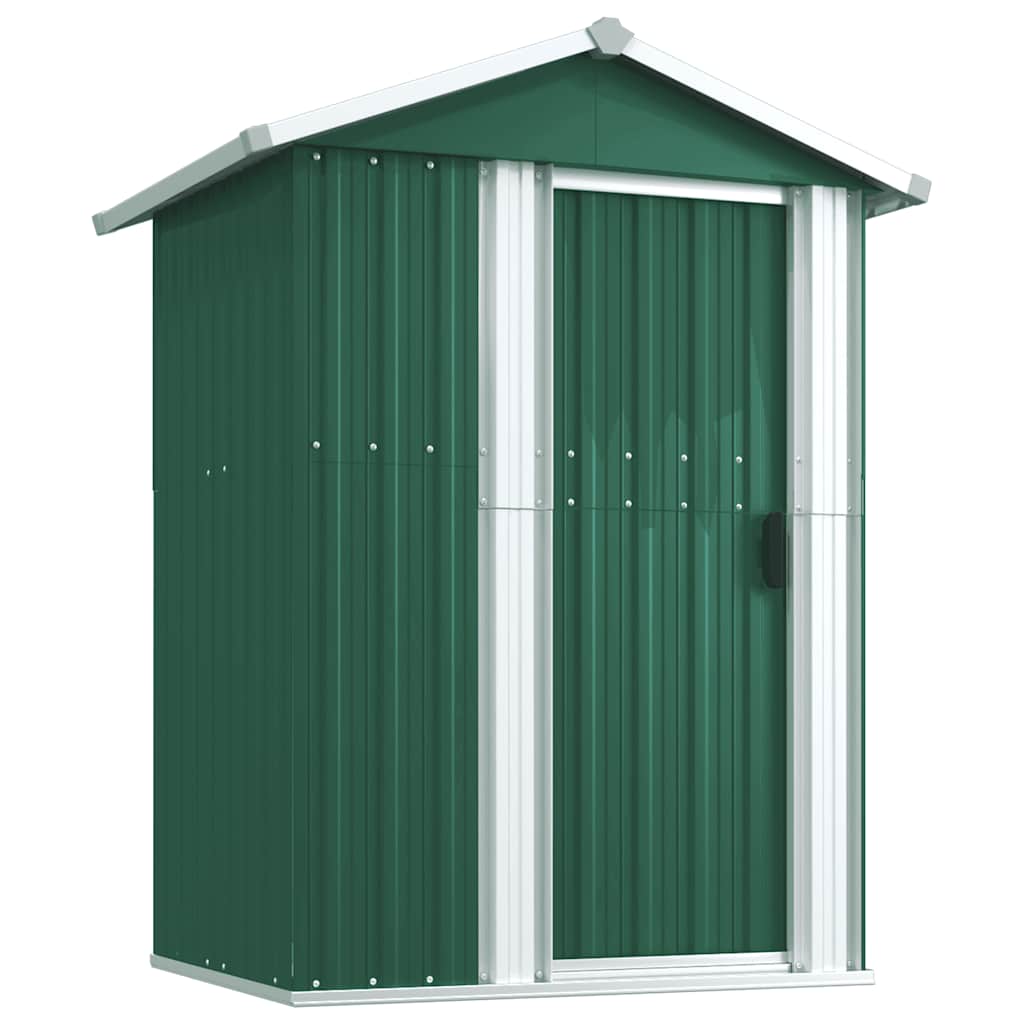 Vidaxl Garden Shed 126x97.5x177 cm de acero galvanizado verde