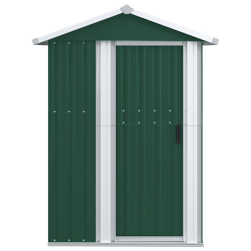 Vidaxl Garden Shed 126x97.5x177 cm de acero galvanizado verde