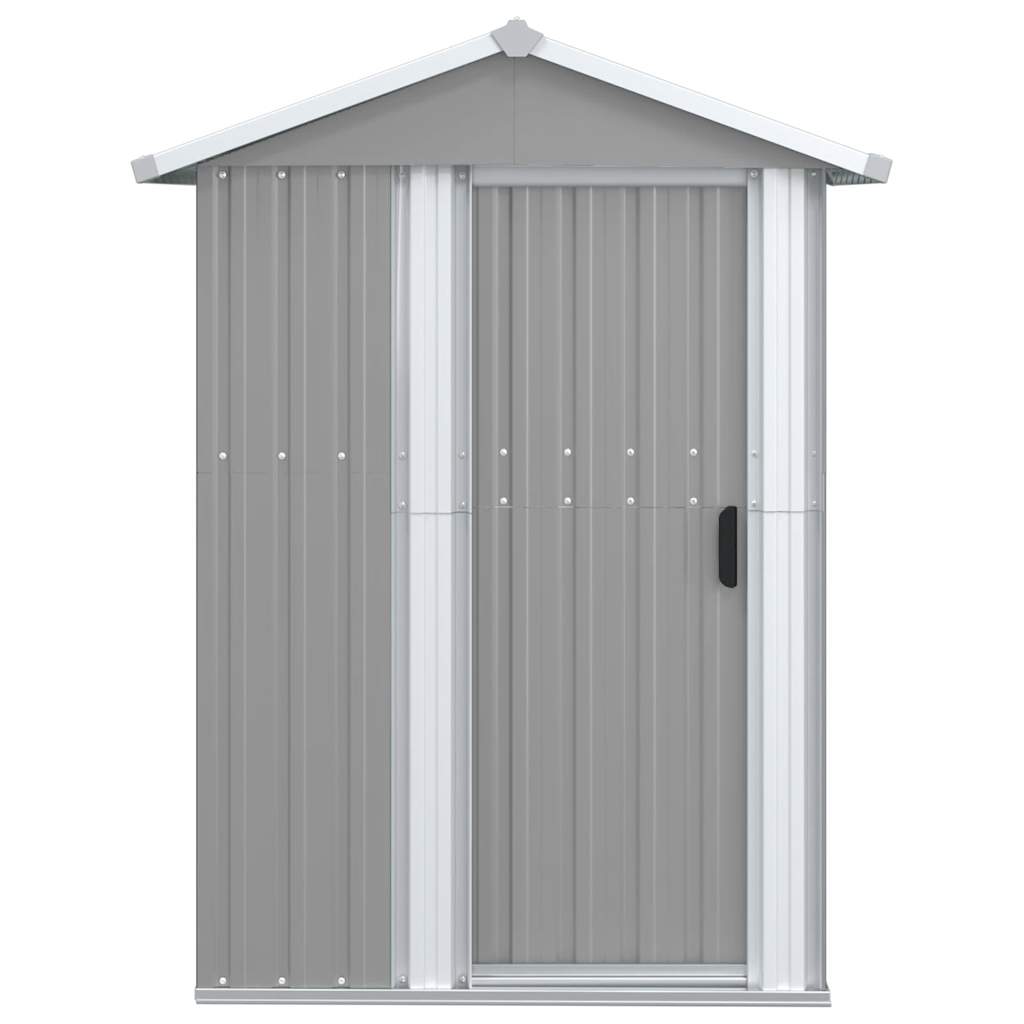 Vidaxl Garden Shed 126x97.5x177 cm de acero galvanizado gris
